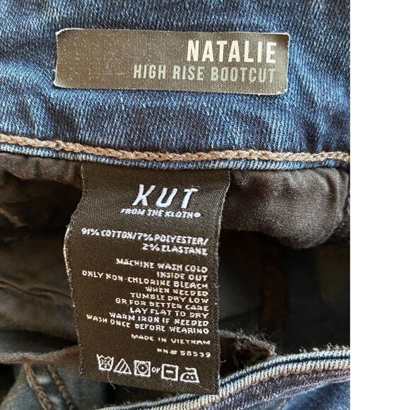 KUT from the Kloth Natalie High Rise Bootcut Medium Wash Jean Classic Denim Blue - Picture 7 of 9